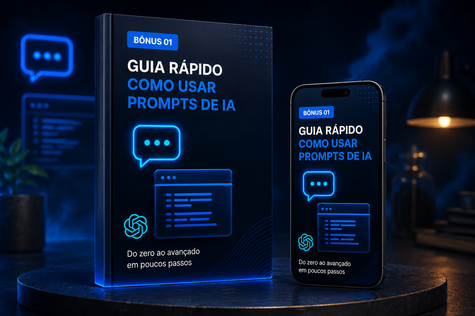Capa do Bônus 1 - Como Usar Prompts de IA